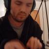 makin beats in the old studio